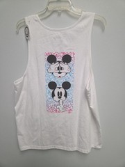 DISNEY Neff Mens MICKEY MOUSE SZ Lg White Tank Top Graphic Logo NWT