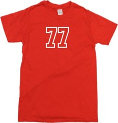 77 Retro Varsity College T-Shirt – Football, 70s, Custom Text, Various Colours
