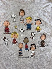 Vintage 1986 Peanuts Gang Snoopy Charlie Brown Graphic T-Shirt USA Large