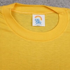 VINTAGE Cal Cru Adult S Gold Short Sleeve Basic T-Shirt