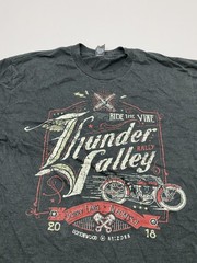 District Made Shirt Mens M Gray Thunder Valley Rally Graphic Tee Long Sleeve