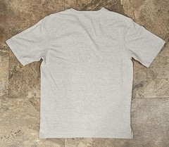 Lands’ End Shirt Mens Medium Gray V-Neck Cotton Made USA Short Sleeve Tee
