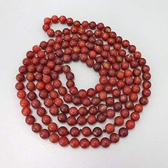 Beaded Mala Necklace 8MM 60″ Matte Finish Genuine Semi-Precious Stone