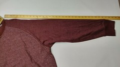 Foundry Men BIG 2XL Burgundy Jaspe Long Sleeve Raglan Baseball Shirt NEW
