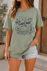 Personalized Cat Comfort Tee Family Crew Pet Lover Gift