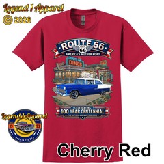 Route 66 100 Year Centennial, 1955 Chevrolet Bel Air Coupe T-Shirt