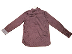 Tahari Men’s M stretch long sleeve shirt purple button up square print NWT