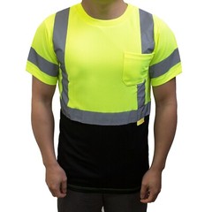 Hi Vis T Shirt Class 3 Work Safety Short Sleeve High Visibility -BFS8511/12