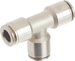 1/4In NPT Union Tee Fitting Silver Air Line Connector For Auto Air Suspension