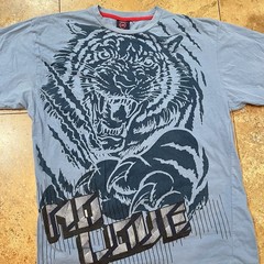 Y2K Mecca USA Men’s Tiger Graphic AOP All Over Print T Shirt Streetwear XL