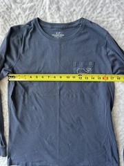Vineyard Vines Men’s Navy Long Sleeve Pocket Tee With Sleeve Logo Size S
