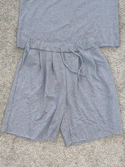 Men’s T-Shirt & Short Set Size Medium Gray Cut-Offs Frayed