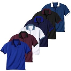 New Mens Polo Shirt T-Shirt Top Short Sleeve Contrast Colours S M L XL PL05
