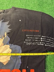 CIVIL REGIME x JUJUTSU KAISEN MEGUMI CURSED TECHNIQUE DUNGEON DISTRESSED TEE S