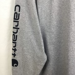 Carhartt Mens T-Shirt 3LX Tall Heather Gray Long Sleeve Graphic Loose Fit K231