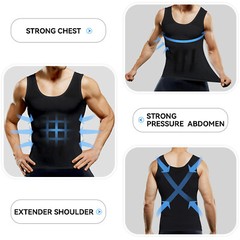 Men’s Fashion Compression T-Shirt Body Shaper Crew Neck Muscle Workout Tank Top