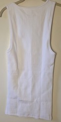 Ekkovision Men’s XL White Ribbed Knit Cotton Spandex Beater Tank Top NWOT