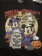 Disney Mickey Minnie Mouse Halloween T-Shirt Mens LARGE NWT Worn Vintage Look