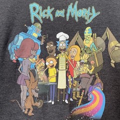 Rick And Morty (Adult Swim) Cartoon Network 2020 T-Shirt Gray Size Med