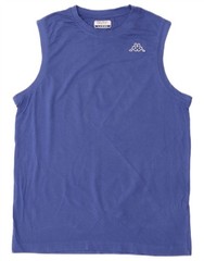 Kappa Mens Vest Top Large Blue Cotton AA26
