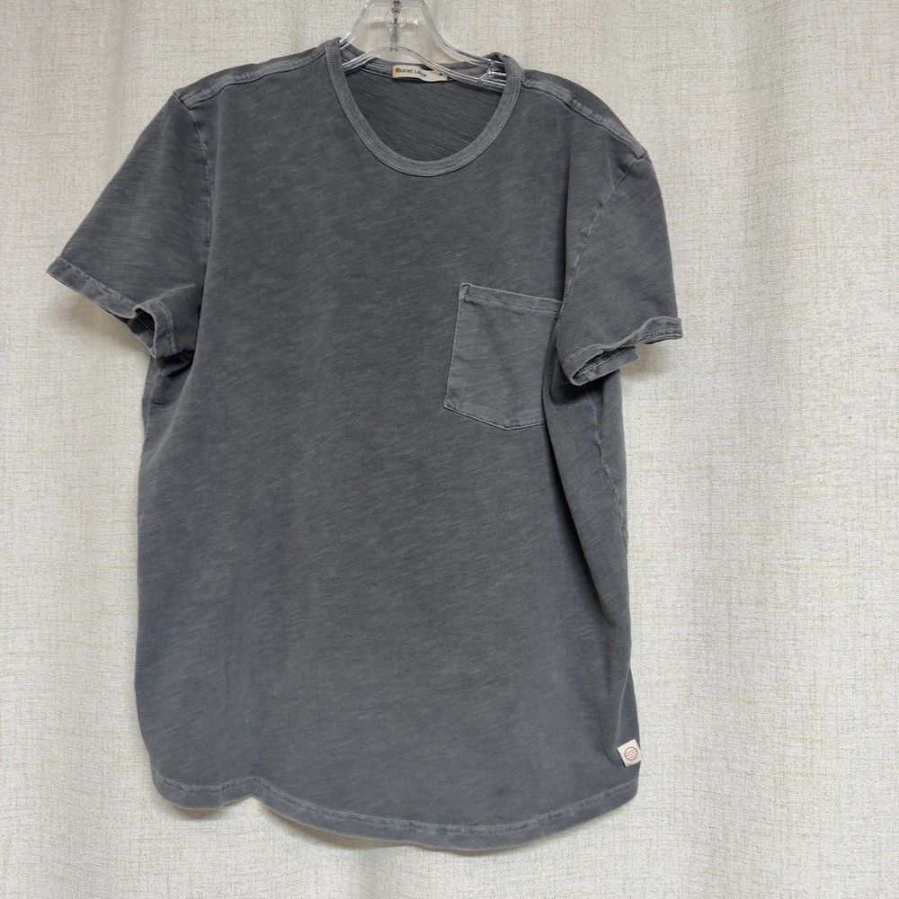 MARINE LAYER Gray Cotton Pocket Tee Short Sleeve Stretch Jersey sz M
