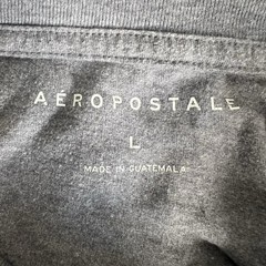Aeropostale Gray Aloha Floral Graphic Print Crewneck Short Sleeve T-Shirt L