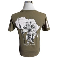 Grunt Style Military T-Shirt Men’s Size Medium M Beige Djibouti Africa