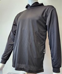 Black Long Sleeve Safety Shirt With Hoodie, Quick Dry Polyester Birdeye mesh