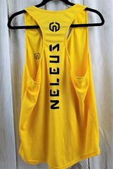 NELEUS ‘Dry Fit Logo Muscle’ Mesh Tank Top Men’s M Gym Workout Exercise Ylw NWT!