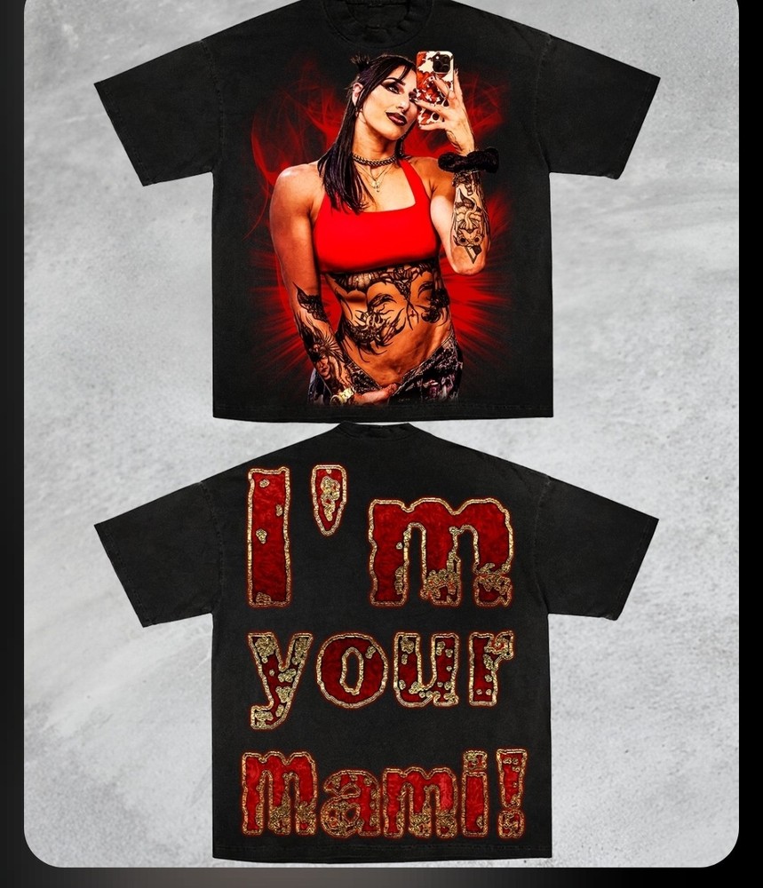 RHEA RIPLEY ON A SHAKA HEAVYWEIGHT GARMET DYED T SHIRT Jumbo Print “MODERN”