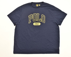 Polo Ralph Lauren Shirt Mens XXL Blue Spellout Big Graphic Classic Fit Crewneck