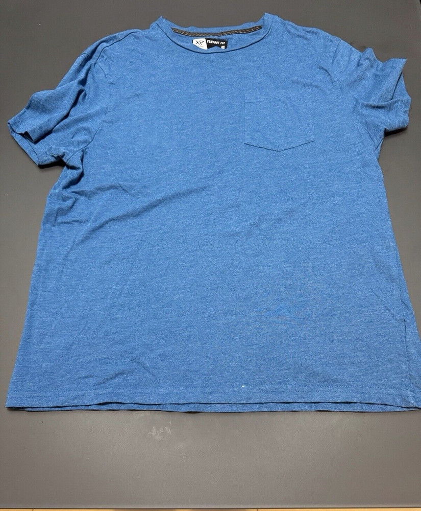 XRAY Comfort Tee Mens V-Neck T-Shirt Blue/Teal Short Sleeve Size Medium