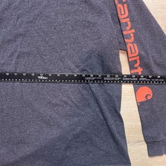Carhartt TK0231-M Loose Fit Long Sleeve Logo T-Shirt Dark Gray Men’s L