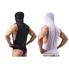 Men’s Tank Top Glossy T-Shirt Hooded Undershirts Casual Shirts Daily Wear Vest