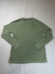 Faherty Shirt Mens Large Green Cloud Cotton Waffle Knit Thermal Long Sleeve