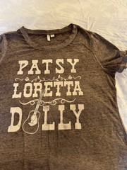 DOLLY LORETTA PATSY – Unisex Cotton T-Shirt Tee Shirt Black