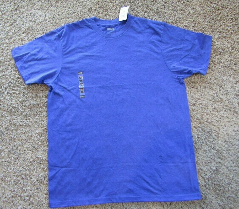 NWT CSG T-Vio Violet Basic Crew Neck Short Sleeve T-Shirt Men’s 2-Pack M