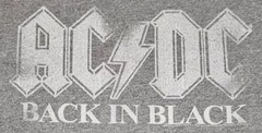 AC/DC Back in Black gray shirt
