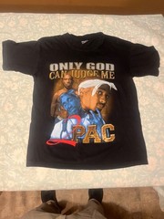 🔥Tupac Vintage Rare T-Shirt. Gemrock. Rap. Blood Red 2 on Front.
