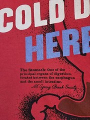 American Eagle Outfitters Cold Drinks Here Print Red Shirt Sz L (STAIN & DIRTY)