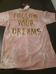Victorious Los Angeles Follow Your Dreams Dirty Pink & Gold Men’s Large Tee NWT