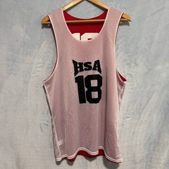 C2 Sport Reversible Mesh Basketball Jersey Tank Top Maroon White HSA 18 Size L