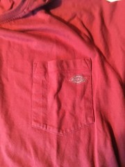Mens Dickes T-Shirt size xl/xg/tg red temp iq performance with front pocket