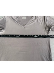 Duluth Trading Co Mens T-Shirt Gray Stretch V Neck Breathable Tee M