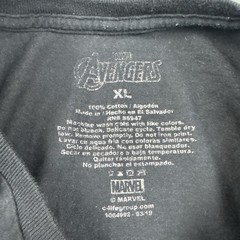 Marvel Avengers Black Panther Embroidered Character Logo Black T-Shirt Size XL