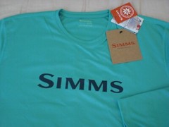 Simms Fishing L/S Tech Shirt Sun Top Tee, NWT – Men’s XL – Gulf Blue, UPF 30+