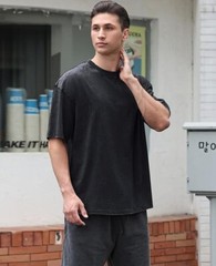 Men’s 3 Pcs Cotton T-Shirts Oversized Unisex Short Sleeves Casual Loose Wash M