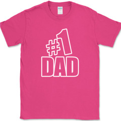 Number One #1 Dad T-Shirt Funny Fathers Day Humor Novelty Gift Tee
