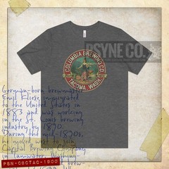 Columbia Brewing Company Tacoma 1900 Vintage Men’s T-shirt