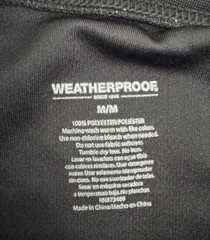 Weatherproof Mens Medium Base Layer Black Long Sleeve Top Layering Outdoors